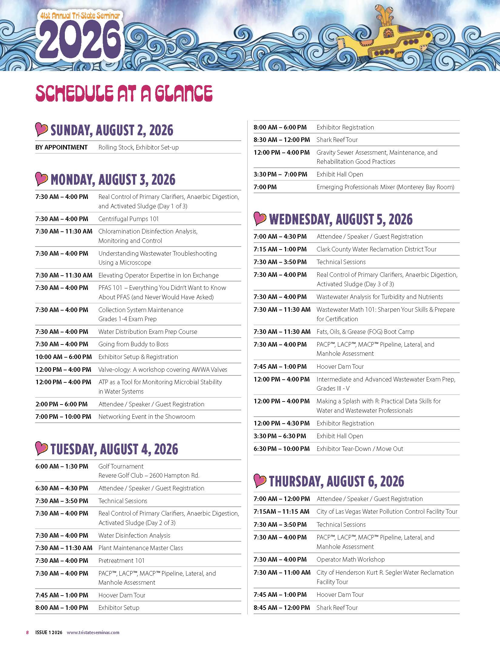 2026 TSS Schedule At A Glance Apri24